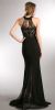 Beaded Lace & Mesh Bodice Long Prom Pageant Dress back in Black